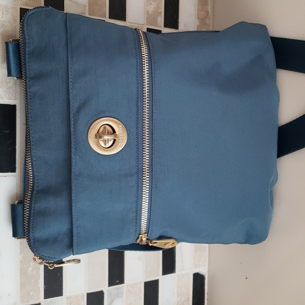 Baggallini Blue Crossbody Bag with Gold Hardware